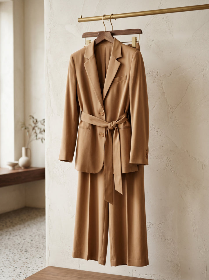 Women’s Urban Linen Jacket & Trousers Set | طقم نسائي كتان بجاكيت وبنطلون