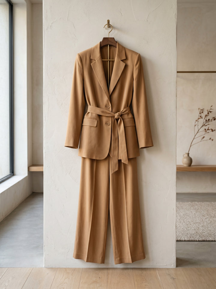 Women’s Urban Linen Jacket & Trousers Set | طقم نسائي كتان بجاكيت وبنطلون
