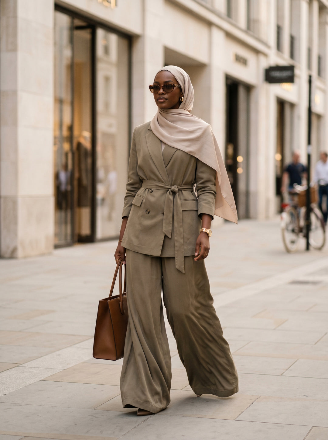 Women’s Urban Linen Jacket & Trousers Set | طقم نسائي كتان بجاكيت وبنطلون