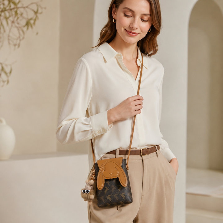Women’s Autumn Crossbody Phone Bag | حقيبة هاتف نسائية كروس بودي بتصميم خريفي