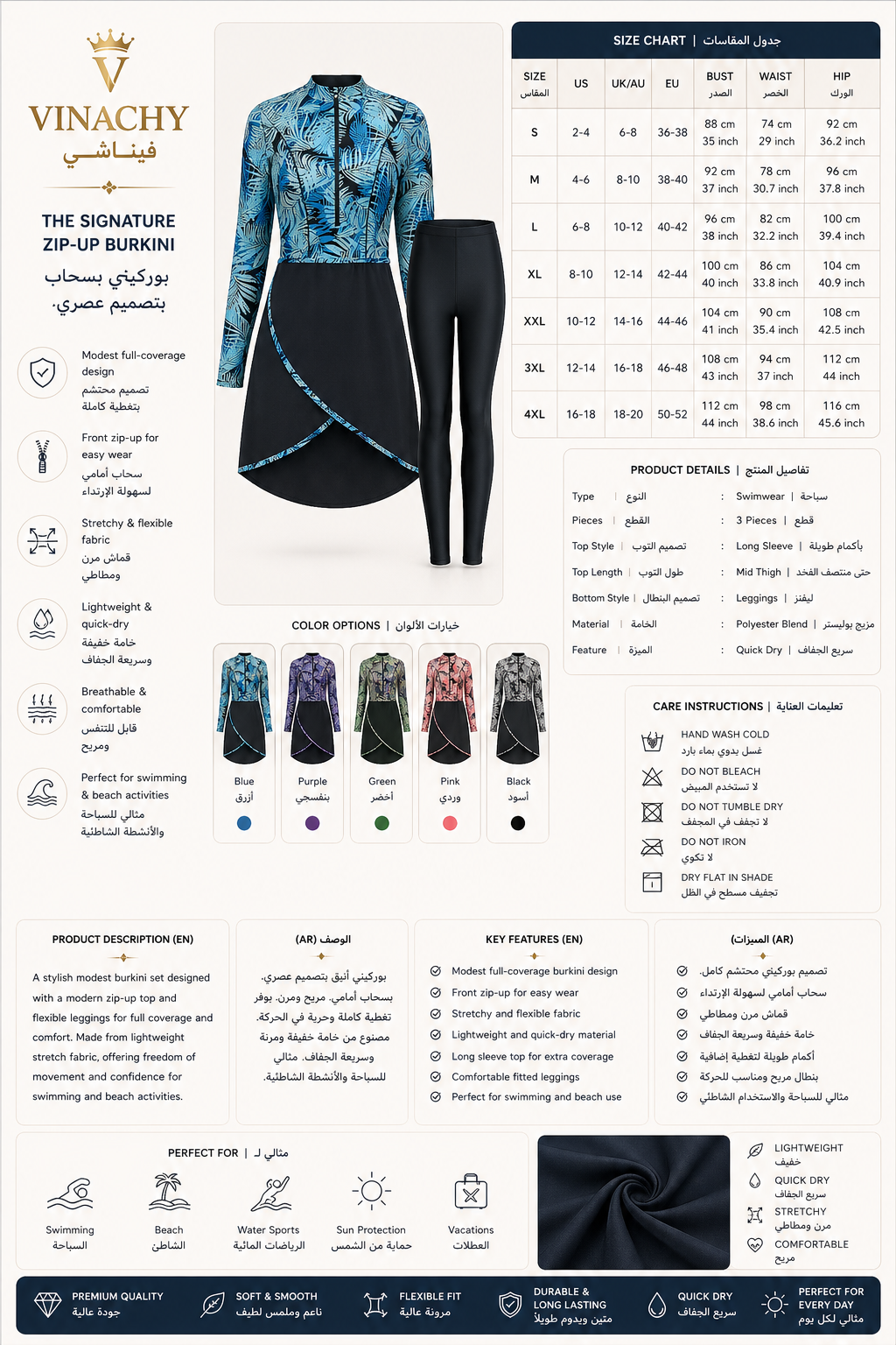 The Signature Zip-Up Burkini