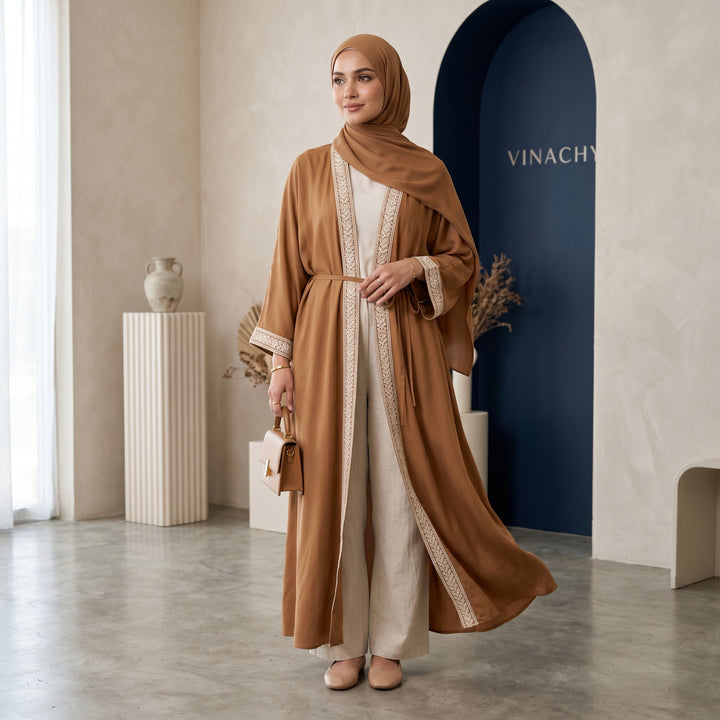 The Opulent Tencel Kaftan Set | طقم قفطان التنسيل الفاخر مع بنطلون