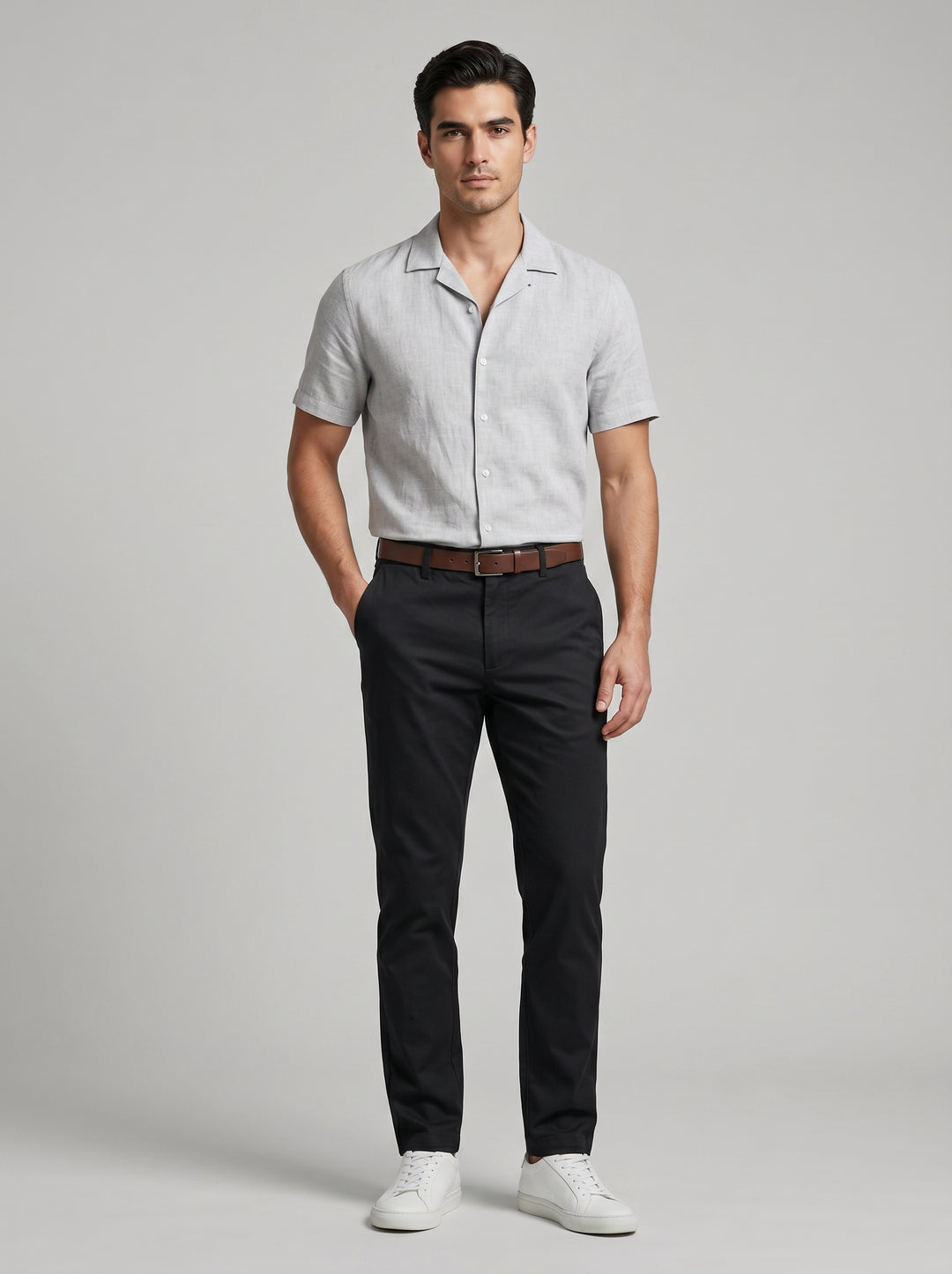 Men’s Sereno Cotton Stretch Trousers | بنطلون سيرينو الرجالي بملمس قطني مرن