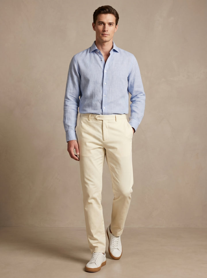 Men’s Sereno Cotton Stretch Trousers | بنطلون سيرينو الرجالي بملمس قطني مرن