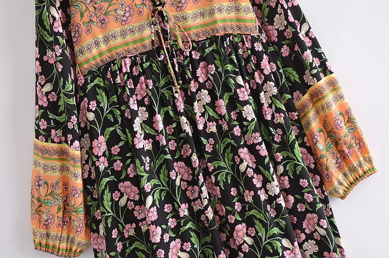 Women’s Boho Soft Lounge Dress | جلابية صيفية ناعمة للبيت - Floral