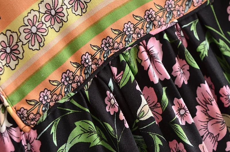 Women’s Boho Soft Lounge Dress | جلابية صيفية ناعمة للبيت - Floral