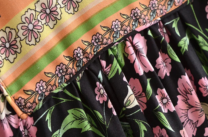 Women’s Boho Soft Lounge Dress | جلابية صيفية ناعمة للبيت - Floral