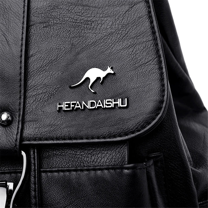 Women’s Everyday Leather-Look Backpack | حقيبة ظهر نسائية ناعمة لليوميات