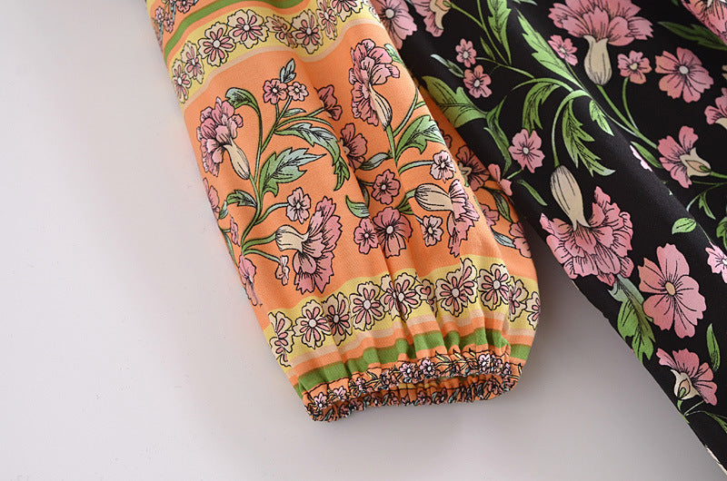 Women’s Boho Soft Lounge Dress | جلابية صيفية ناعمة للبيت - Floral