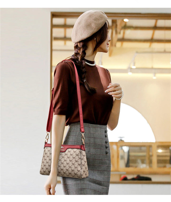 Women’s Printed Top-Handle Shoulder Bag | حقيبة نسائية مطبوعة بيد علوية