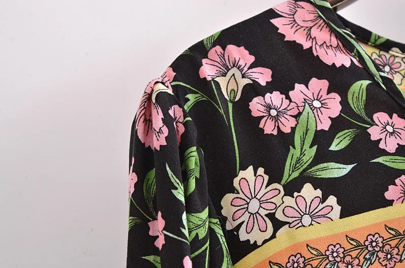 Women’s Boho Soft Lounge Dress | جلابية صيفية ناعمة للبيت - Floral