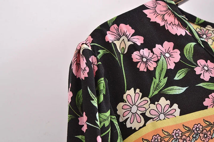 Women’s Boho Soft Lounge Dress | جلابية صيفية ناعمة للبيت - Floral