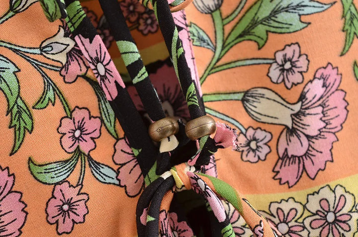 Women’s Boho Soft Lounge Dress | جلابية صيفية ناعمة للبيت - Floral