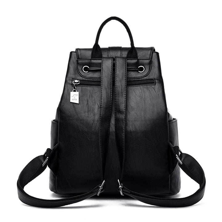 Women’s Everyday Leather-Look Backpack | حقيبة ظهر نسائية ناعمة لليوميات