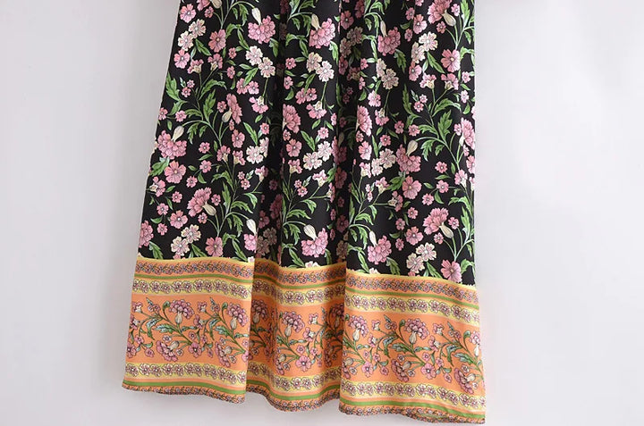 Women’s Boho Soft Lounge Dress | جلابية صيفية ناعمة للبيت - Floral