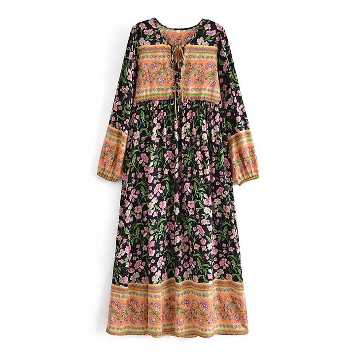 Women’s Boho Soft Lounge Dress | جلابية صيفية ناعمة للبيت - Floral