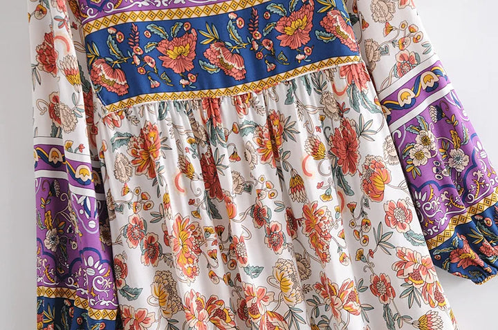 Women’s Boho Soft Lounge Dress | جلابية صيفية ناعمة للبيت - Floral