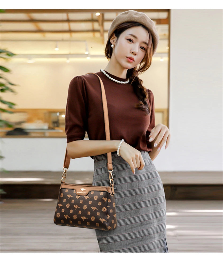 Women’s Printed Top-Handle Shoulder Bag | حقيبة نسائية مطبوعة بيد علوية