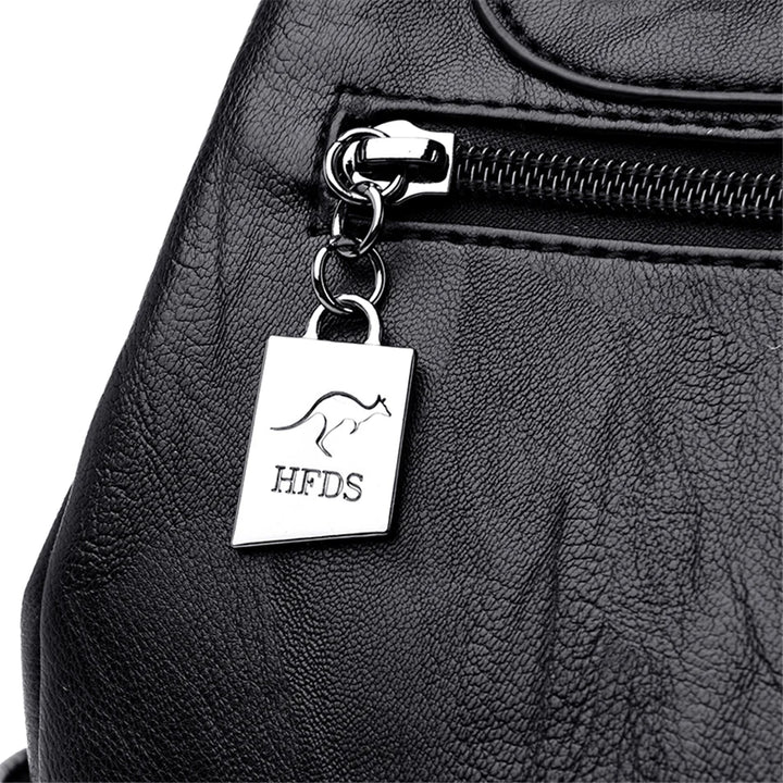 Women’s Everyday Leather-Look Backpack | حقيبة ظهر نسائية ناعمة لليوميات
