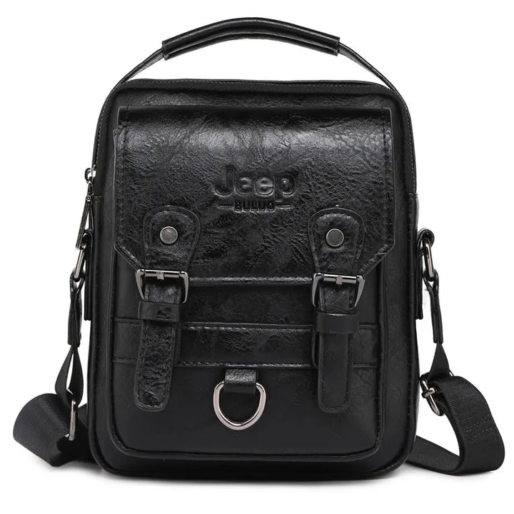 Men’s Split Leather Messenger Bag | حقيبة رجالية للكتف بتصميم عملي