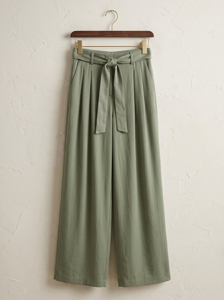 FLOWING - TENCEL TROUSERS - BEIGE