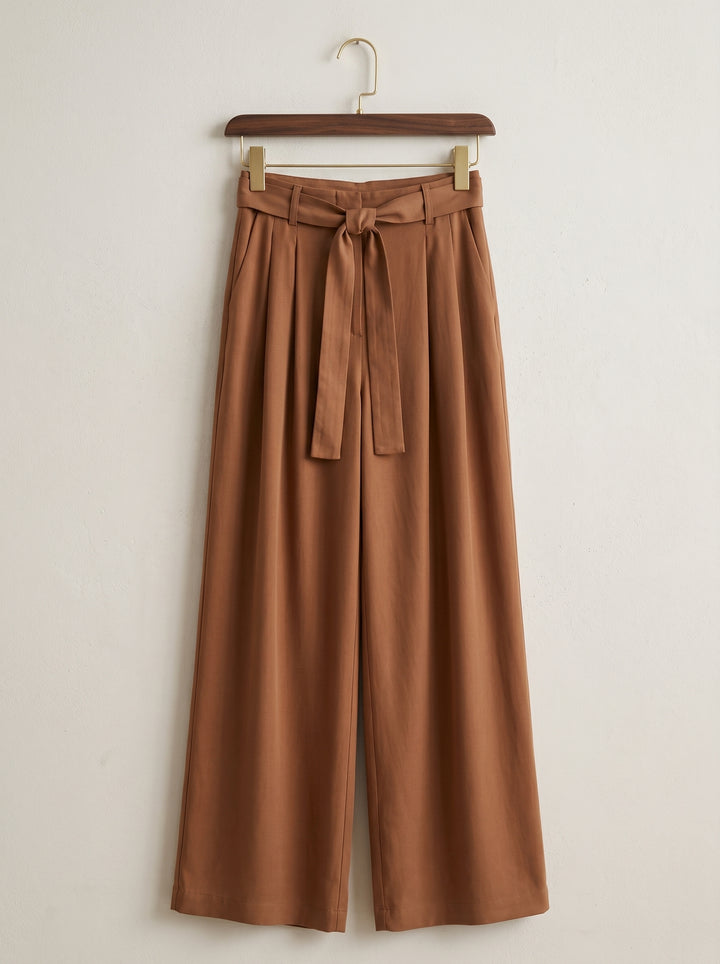 FLOWING - TENCEL TROUSERS - BEIGE