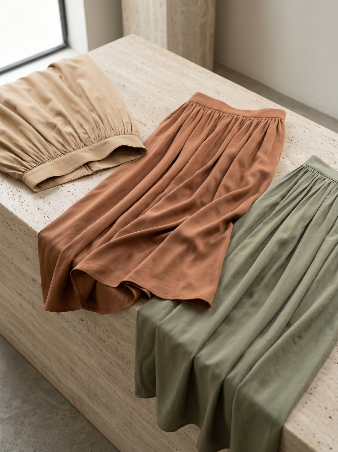 HARMONY - TENCEL SKIRT - ARTICHOKE