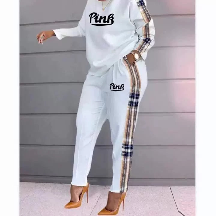 Women’s Casual 2-Piece Set | Long Sleeve Top & Relaxed Fit Pants