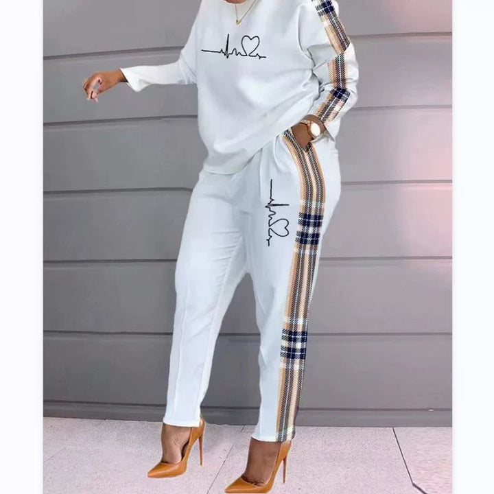 Women’s Casual 2-Piece Set | Long Sleeve Top & Relaxed Fit Pants