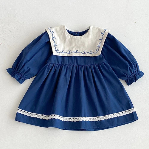Girls’ Corduroy Princess Dress | فستان بناتي أنيق لعمر 2-6 سنوات - Floral