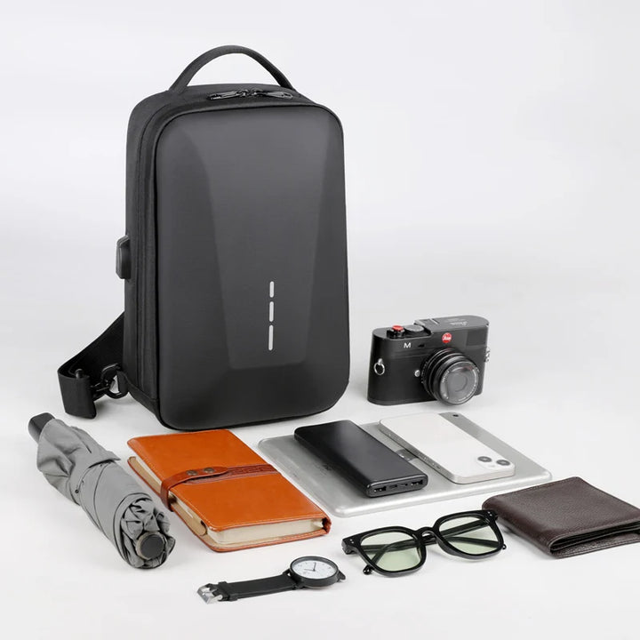Men’s Anti-Theft USB Chest Bag | حقيبة صدر رجالية مضادة للسرقة مع USB