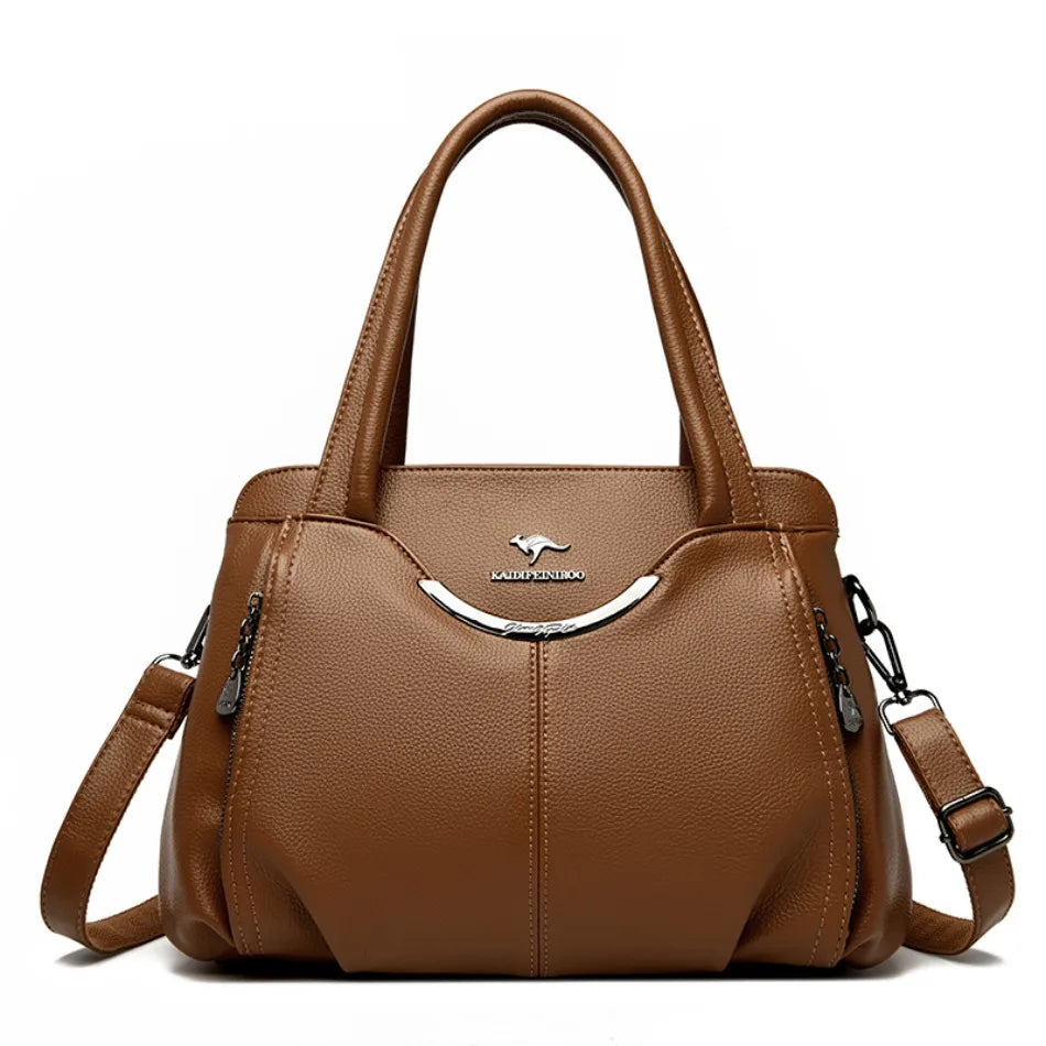 Women’s Soft Leather-Look Tote Bag | Elegant Shoulder Crossbody