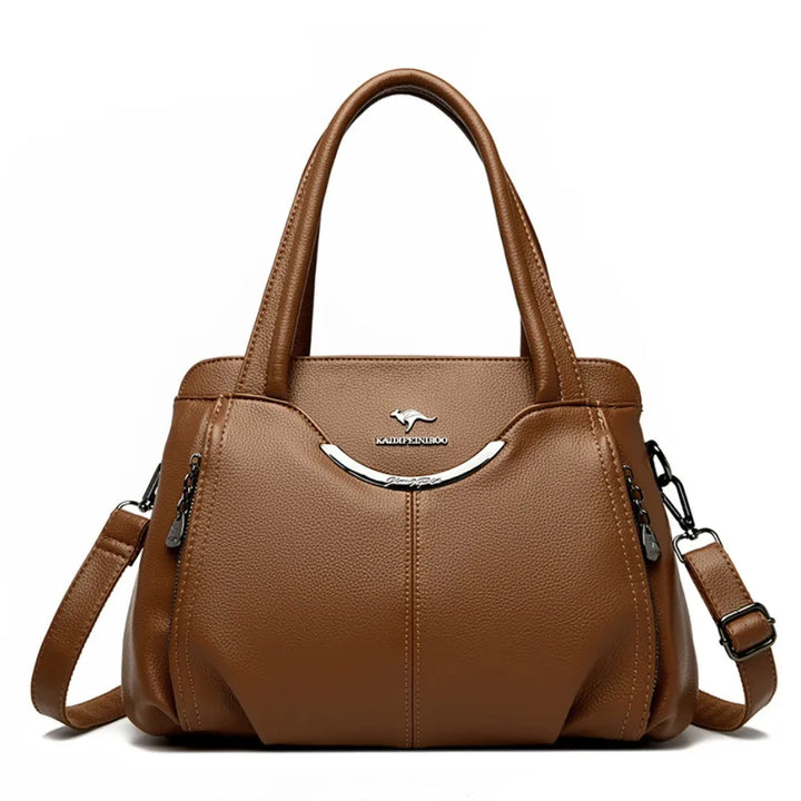 Women’s Soft Leather-Look Tote Bag | Elegant Shoulder Crossbody