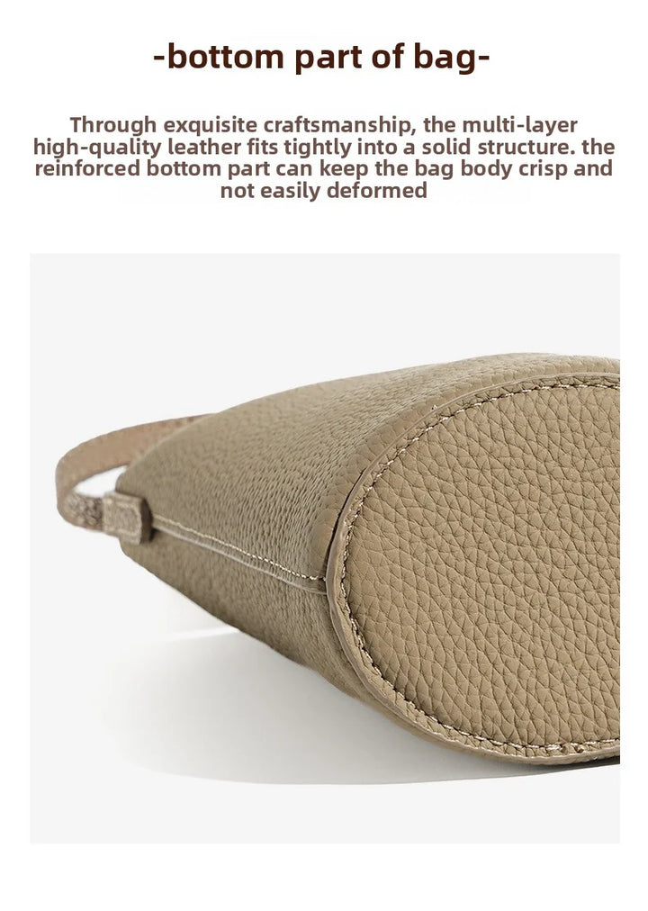 Women’s Top-Grain Leather Phone Crossbody Bag | حقيبة هاتف نسائية من الجلد الطبيعي الفاخر