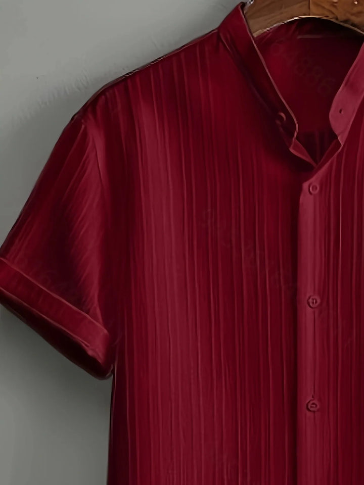 Men’s Summer Casual 2-Piece Set | Short Sleeve Shirt & Relaxed Pants