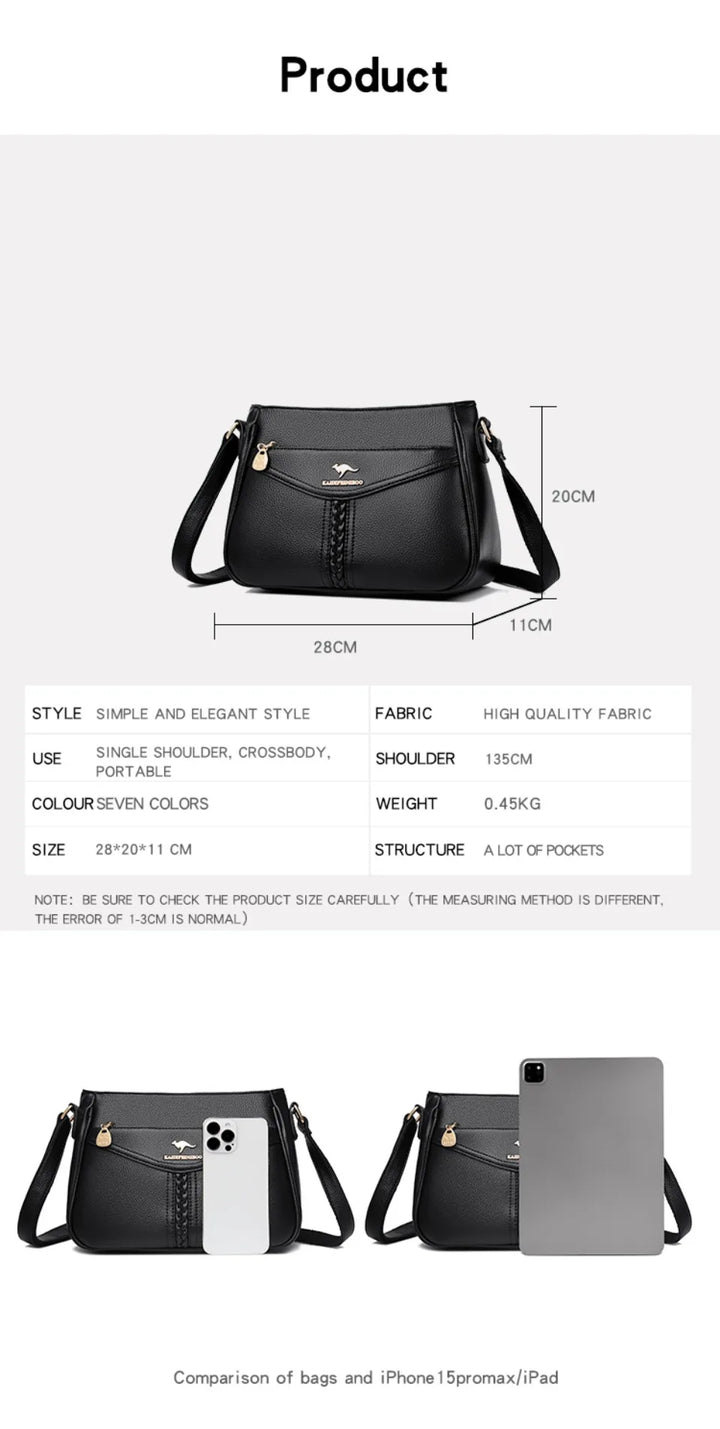 Women’s Soft Flap Shoulder Bag | حقيبة كتف نسائية ناعمة وعملية