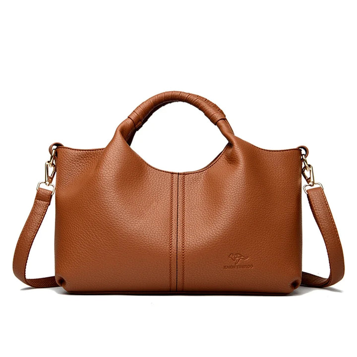 Women’s Soft Leather-Look Tote Bag | Elegant Daily Handbag