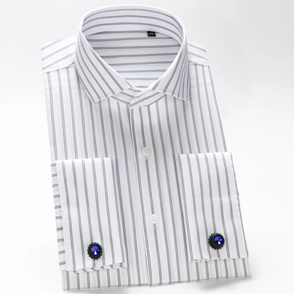 Men’s French Cuff Dress Shirt | Refined Cotton Formal Style