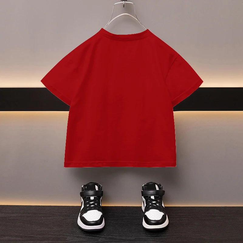 Kids’ Cartoon Bear Cotton T-Shirt 2–13Y | تيشيرت أطفال قطني بطبعة دب لعمر ٢–١٣ سنة