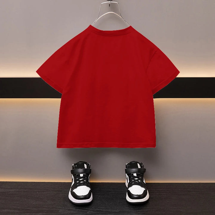 Kids’ Cartoon Bear Cotton T-Shirt 2–13Y | تيشيرت أطفال قطني بطبعة دب لعمر ٢–١٣ سنة