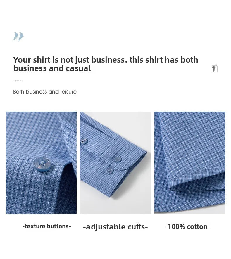 Men’s Plaid Cotton Shirt | Smart Casual Everyday Style
