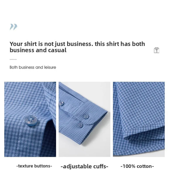 Men’s Plaid Cotton Shirt | Smart Casual Everyday Style