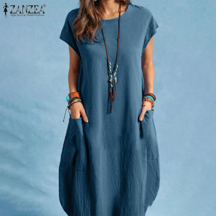 Women’s Cotton Short Sleeve Sundress