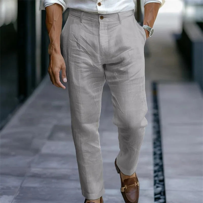 Men’s Casual Cropped Pants | Lightweight Loose Fit