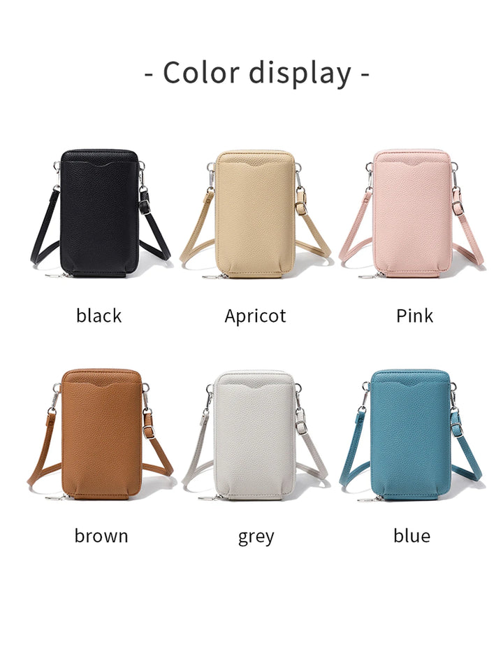 Women’s Multi-Function PU Phone Crossbody Bag | حقيبة هاتف نسائية متعددة الاستخدامات