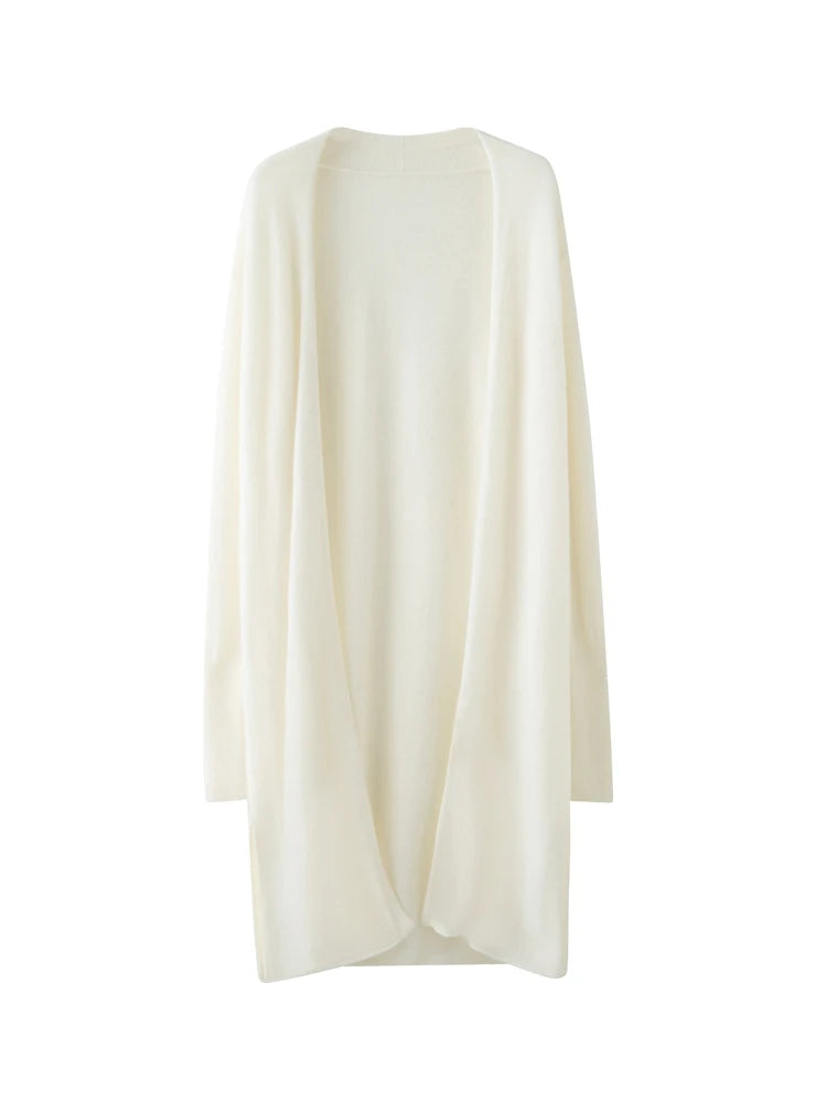 High Quality Cashmere Long Cardigan – Elegant Winter Knit