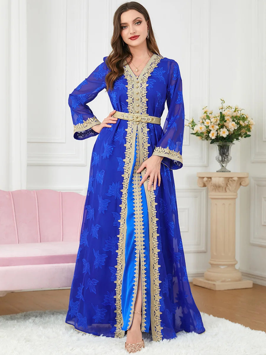 Abaya Kaftan Embroidered Elegant Ramadan Modest