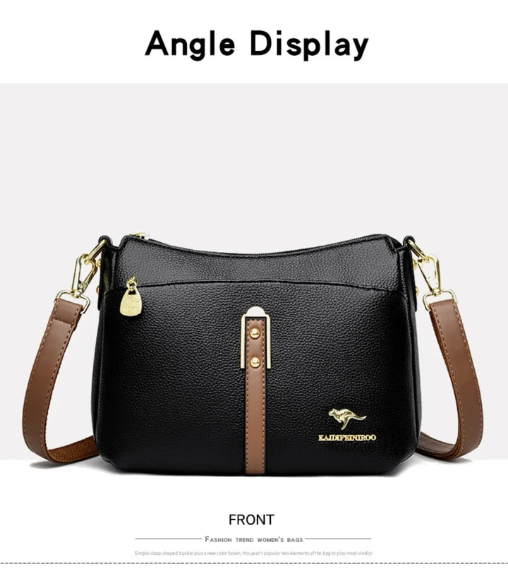 Women’s Three-Layer Shoulder Bag | Elegant Soft Crossbody