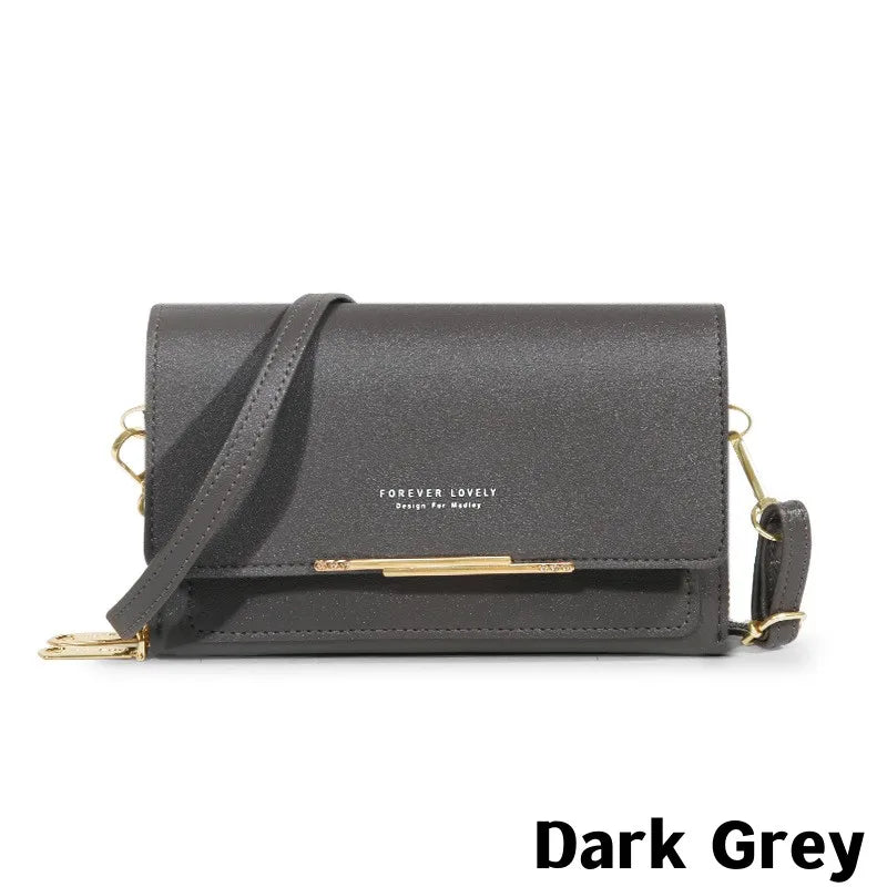 Women’s Multi-Pocket PU Crossbody Phone Bag | حقيبة هاتف نسائية متعددة الجيوب كروس بودي