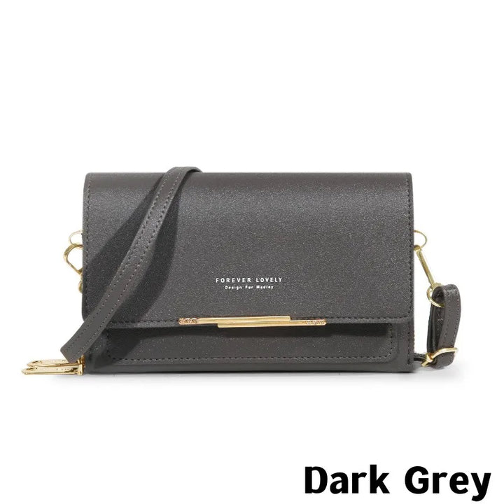 Women’s Multi-Pocket PU Crossbody Phone Bag | حقيبة هاتف نسائية متعددة الجيوب كروس بودي